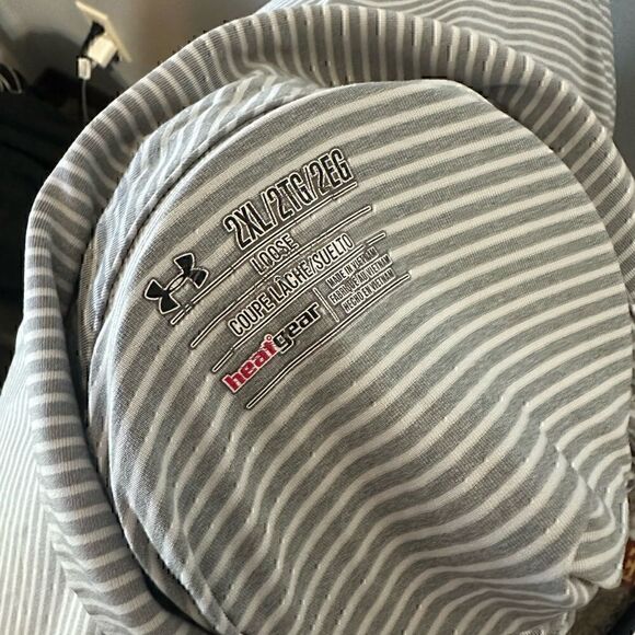 Under Armour HeatGear Mens XXL Striped Short Sleeve Polo - Picture 5 of 7